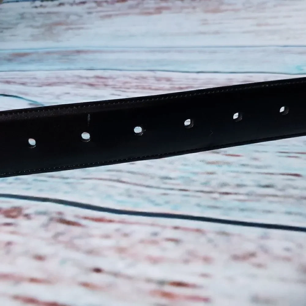 Perry Ellis reversible black brown leather belt 32